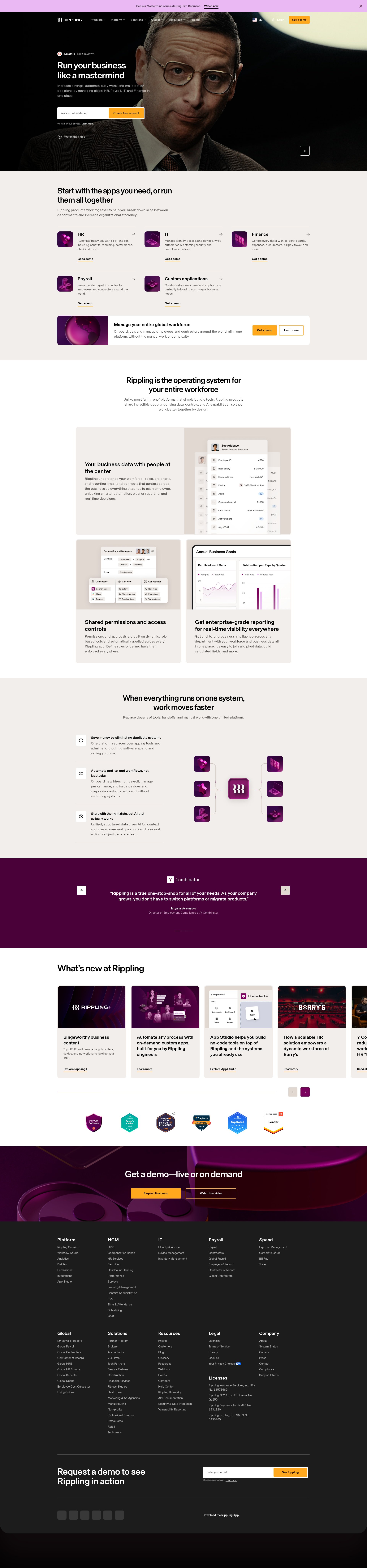 Rippling website screenshot