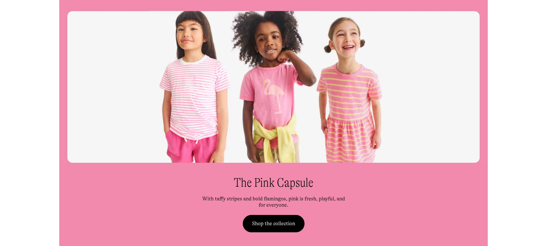 Enhance Pink Capsule Collection Visual Hierarchy