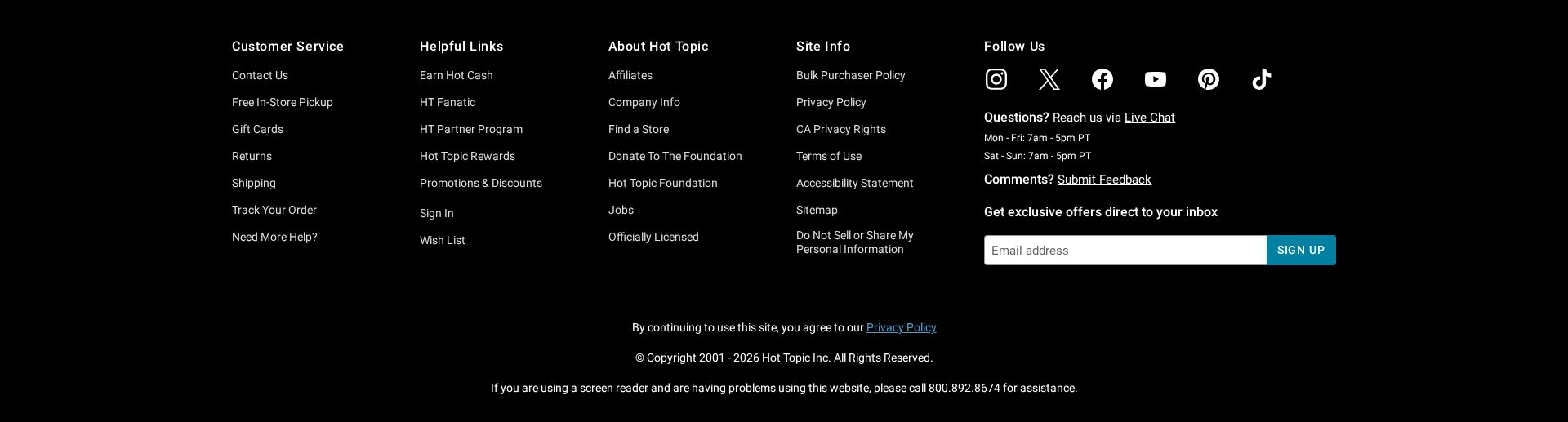 Optimize Footer Newsletter Signup