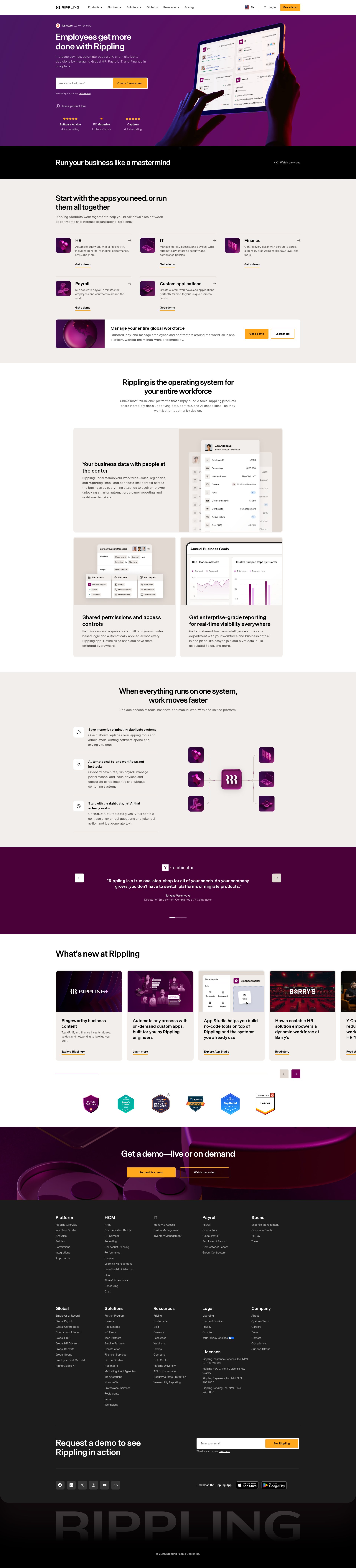 Rippling website screenshot