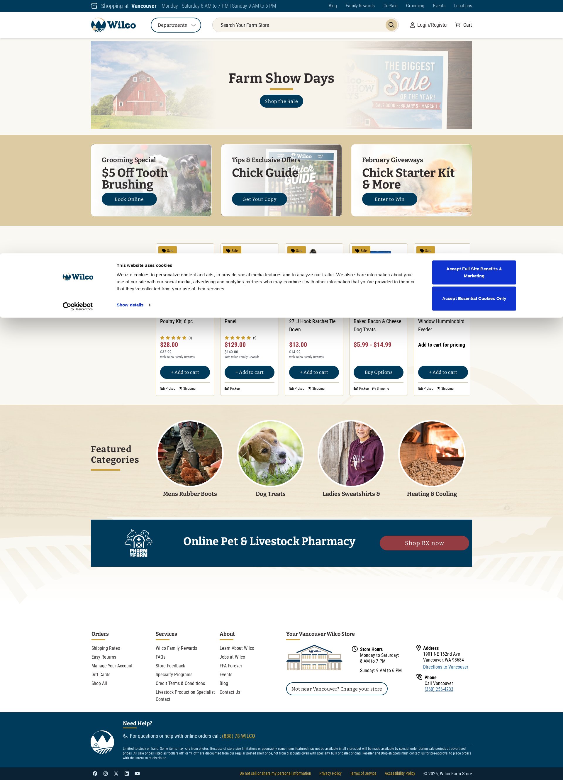 Wilco Farm Stores website screenshot