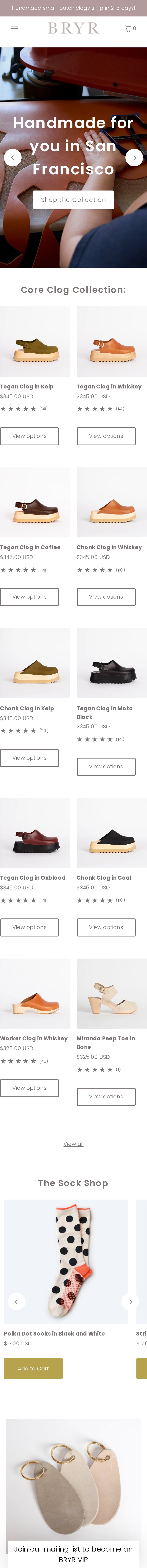 Bryr Studio mobile website screenshot