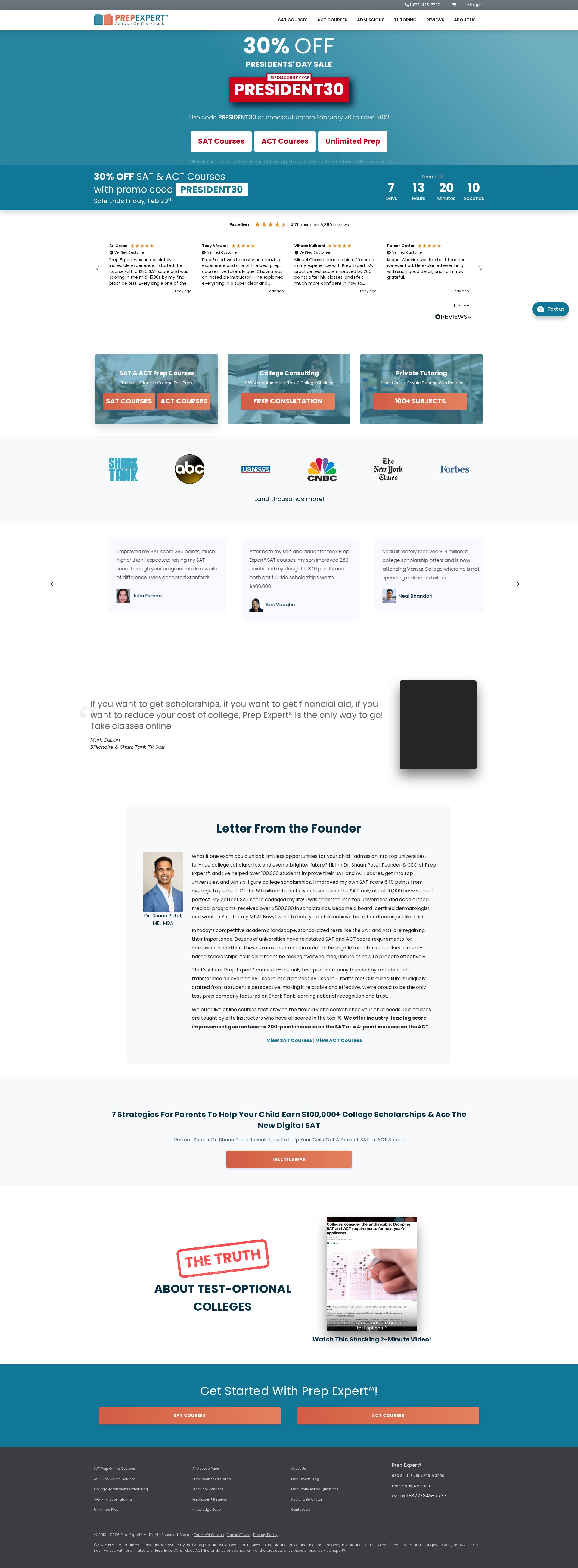Prep Expert website screenshot