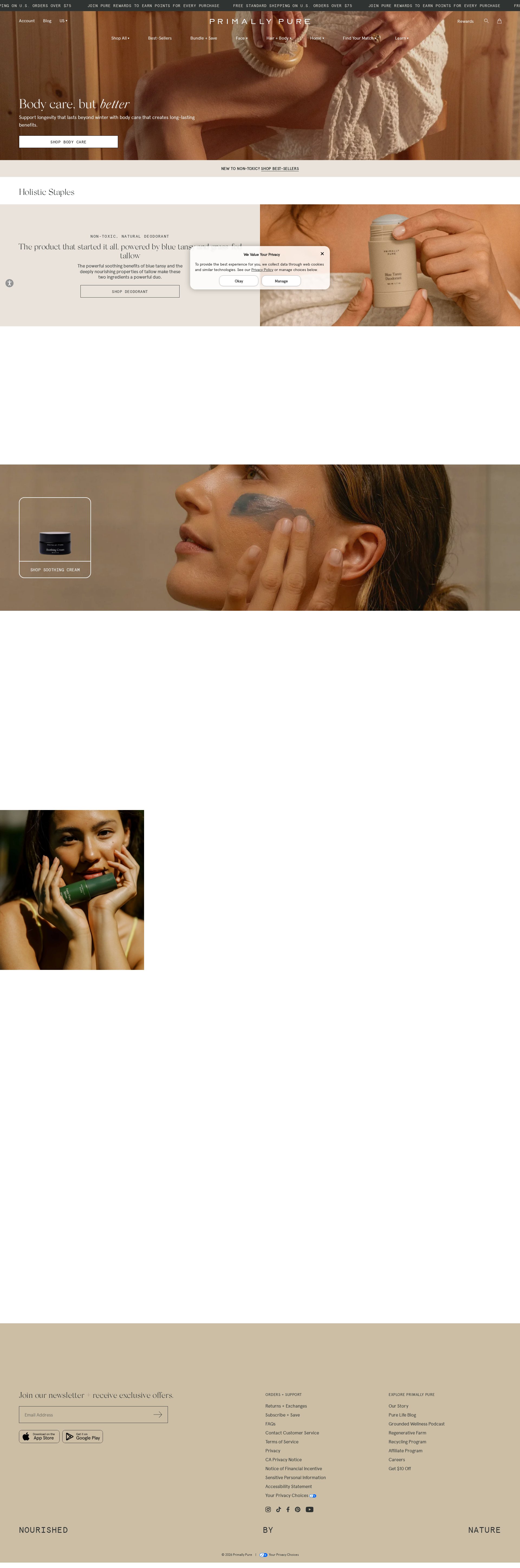 Primally Pure website screenshot