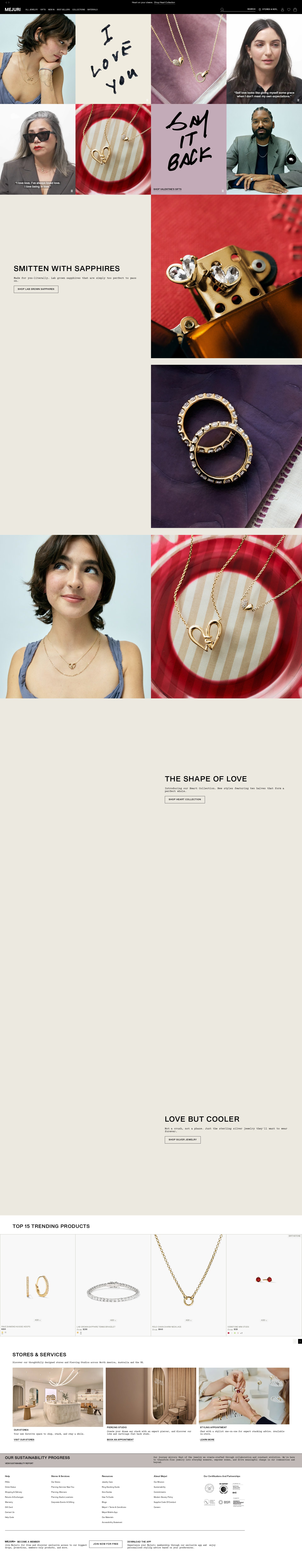 Mejuri website screenshot