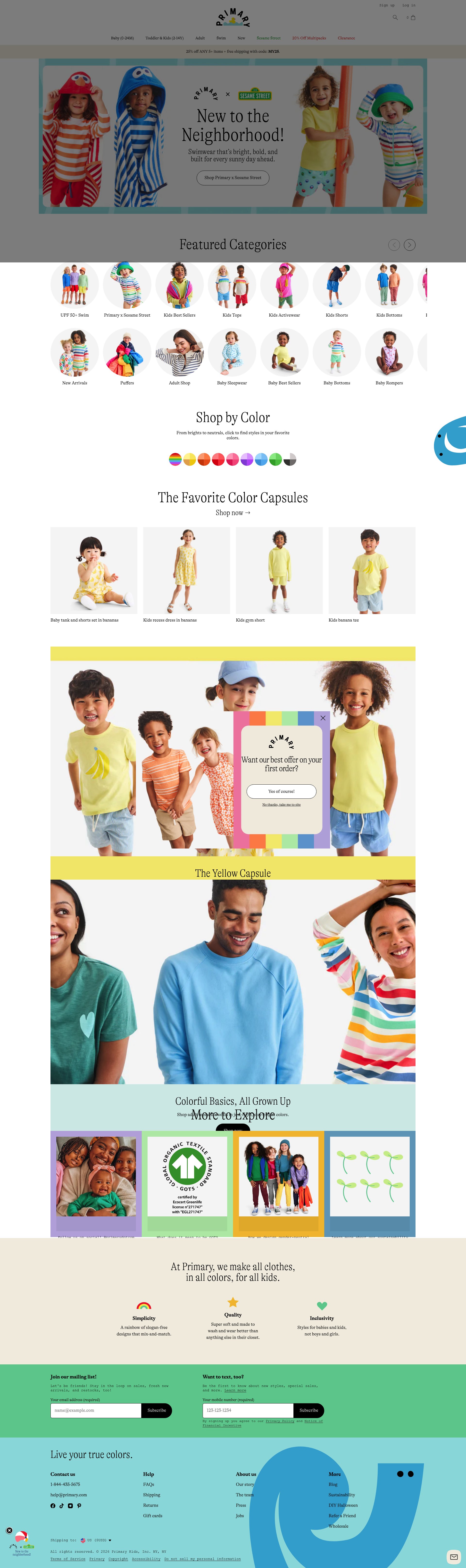 Primary Kids, Inc. website screenshot
