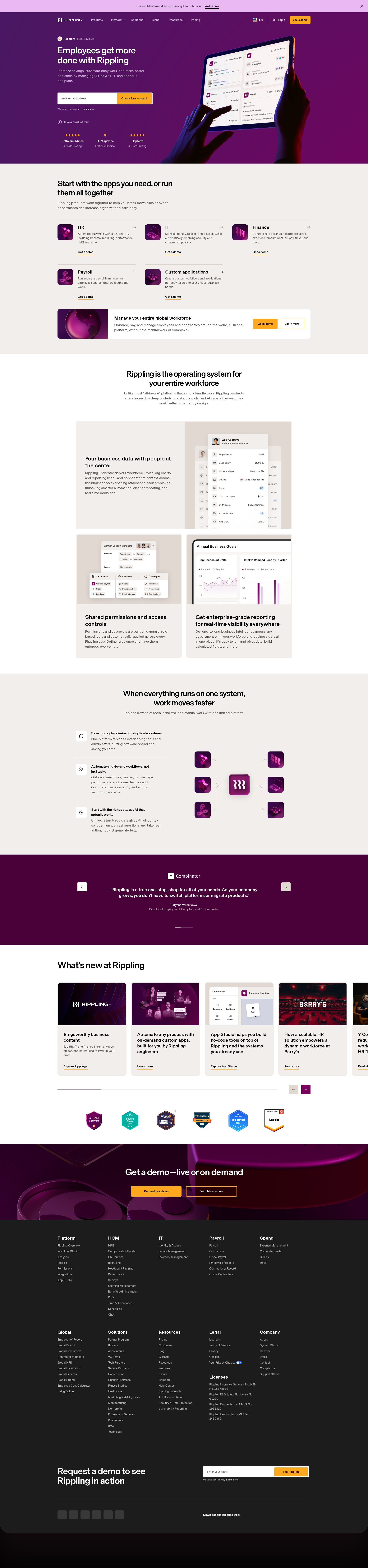 Rippling website screenshot