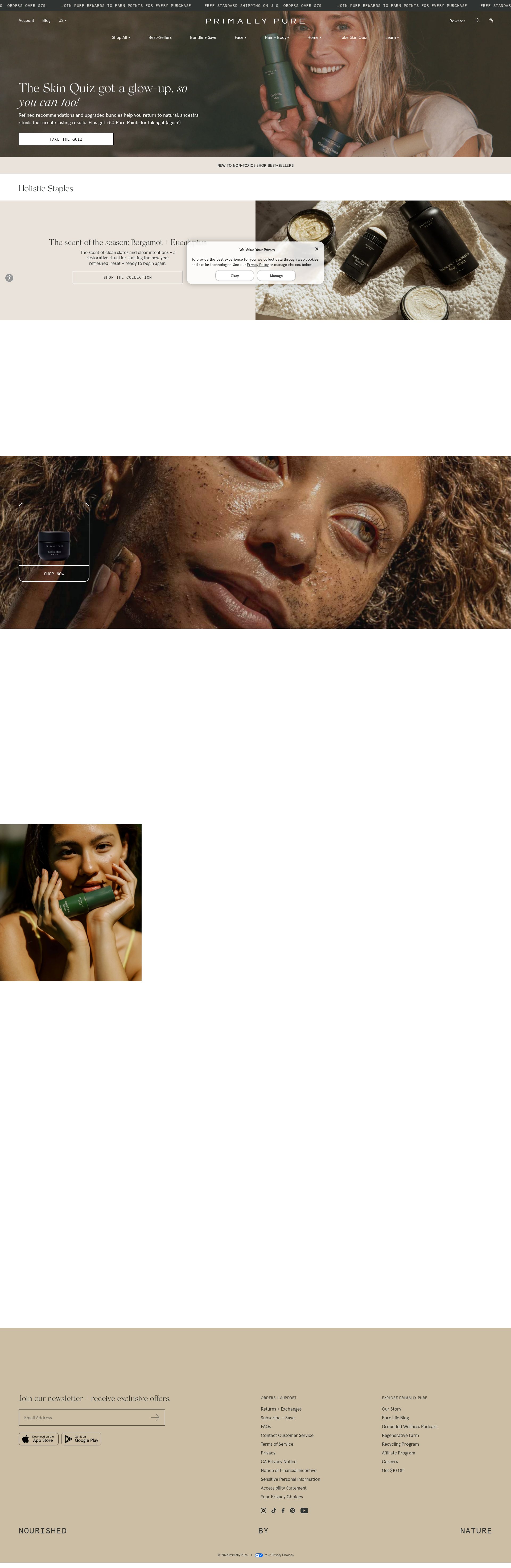 Primally Pure website screenshot