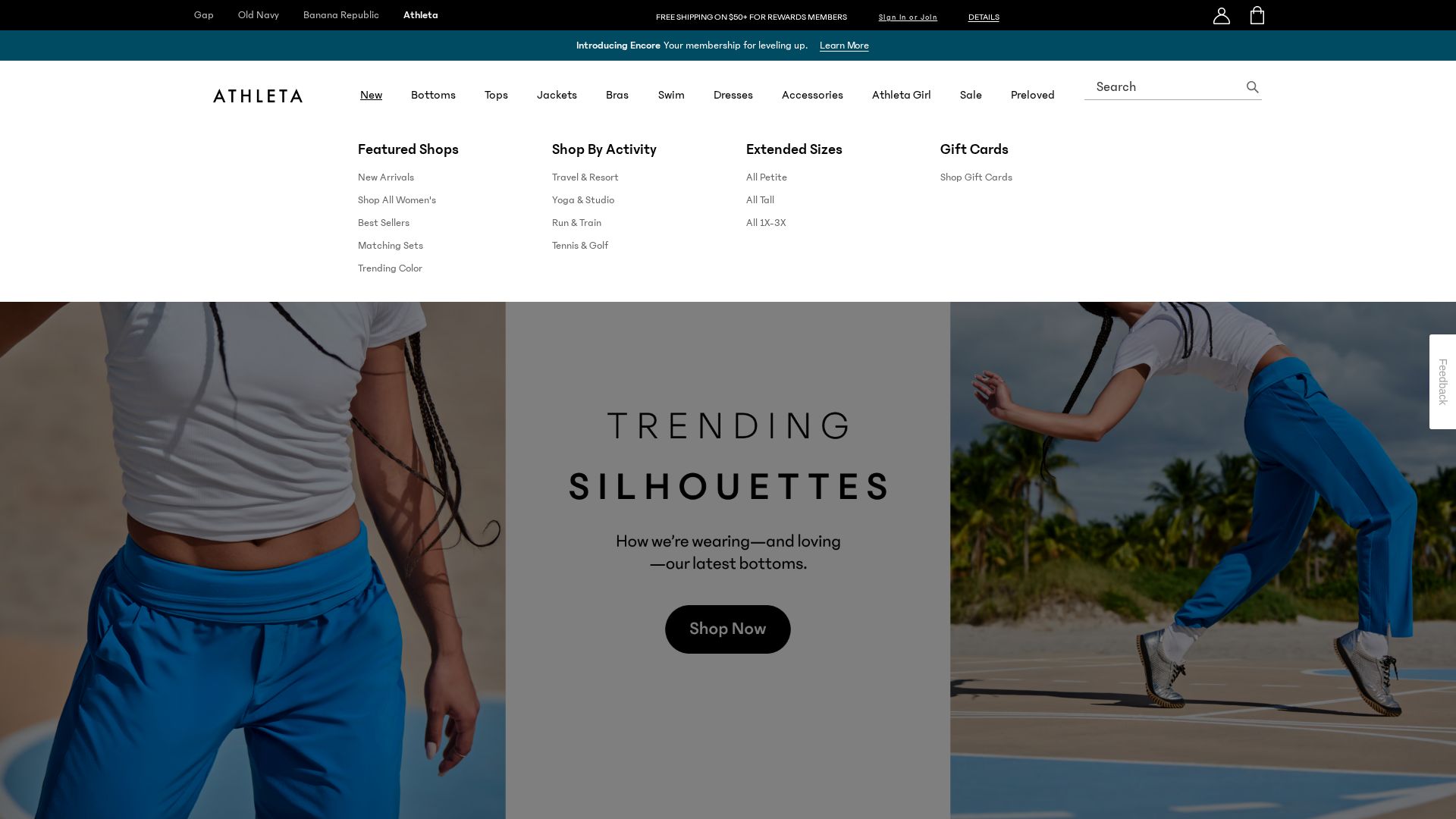 Simplify Header Navigation to Focus on Athleta