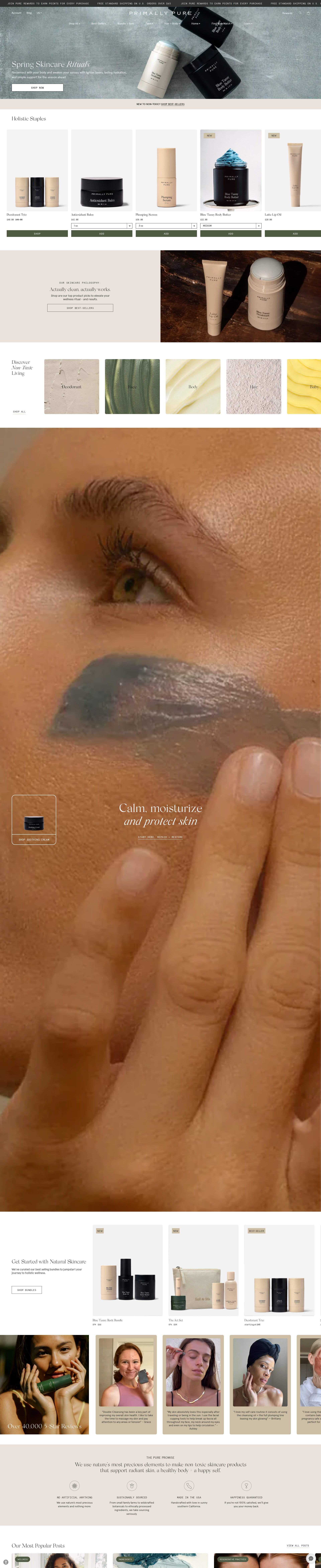 Primally Pure website screenshot