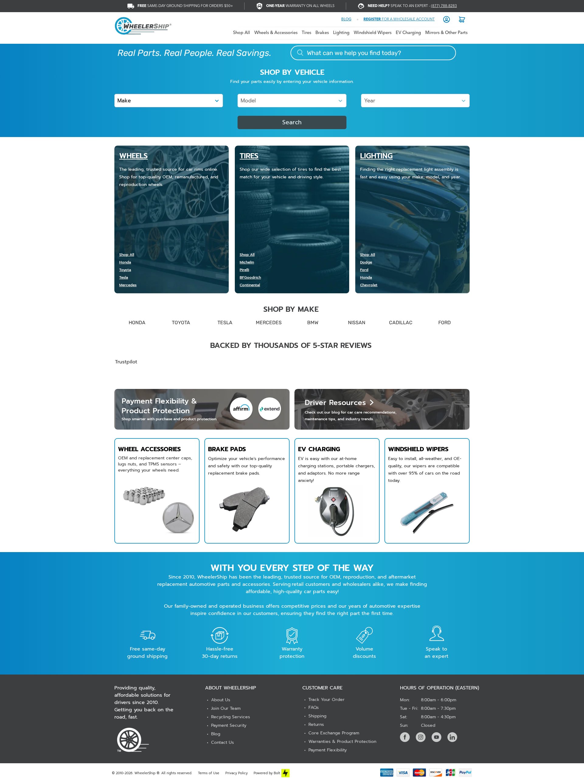 WheelerShip website screenshot