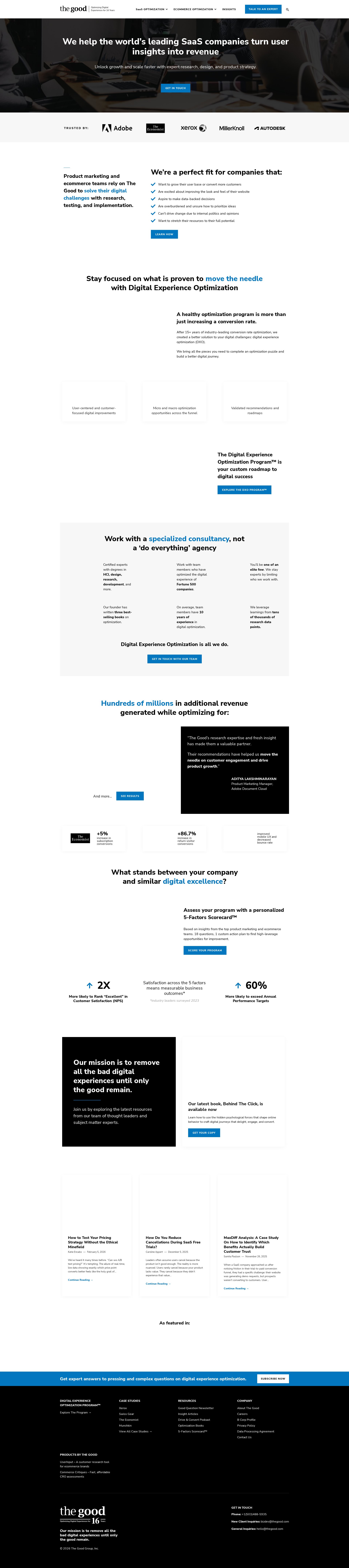 The Good website screenshot